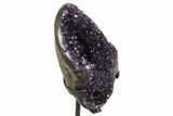 Sparkling Amethyst Geode With Metal Stand - Uruguay #342504-2